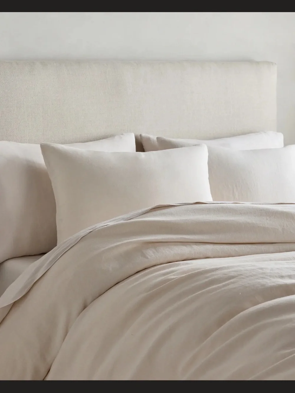 Quince European Linen Duvet Cover in Sand